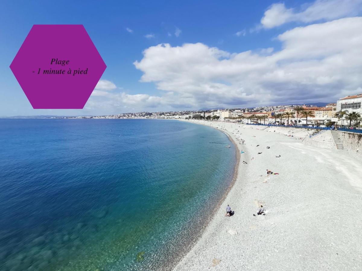 Studio - 1 Minute De La Plage Et De La Promenade Des Anglais Nice Eksteriør billede